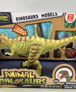 Lys grønn dinosaur med lyd