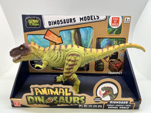 Lys grønn dinosaur med lyd