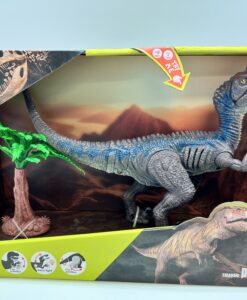 Blå raptor dinosaur med lyd