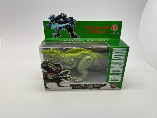 Grønn transformerbar dinosaur