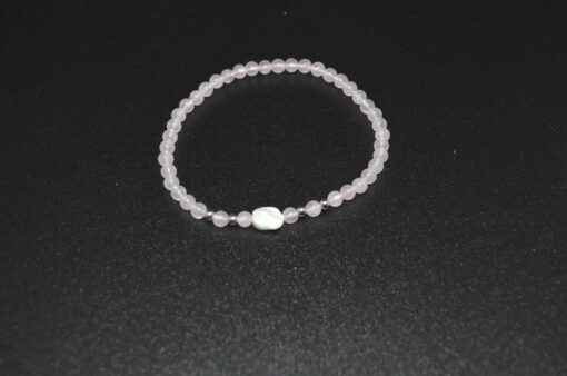 Armbånd rosa kvarts 4mm