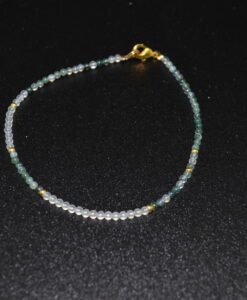 Petit armbånd moseagat og jade  2mm