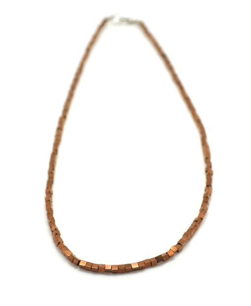 Kjede bronse kuber 2x2 mm
