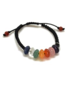 Chakra armbånd sort tråd