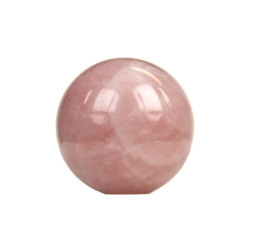 Polert kule i rosa kvarts 40mm