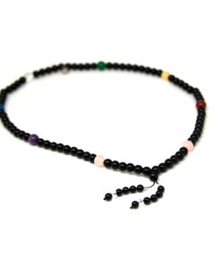 Elastisk kjede med chakra og sort agat