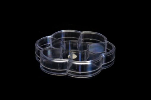 Gaveeske i plexi blomst 7 rom 6mm