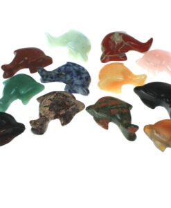 Delfin i assortert stein
