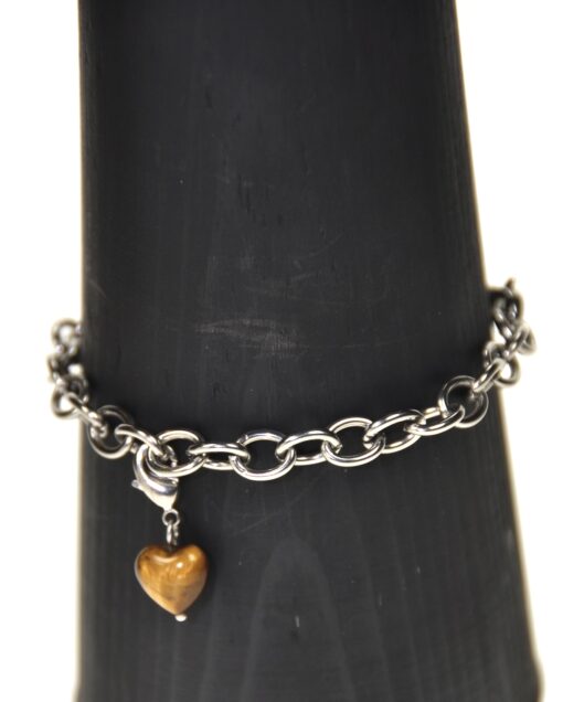 Armlenke i stål m/ 1 charms