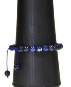 Sodalitt armbånd 8mm regulerbart