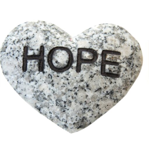 Hjerte i granitt hope 4mm