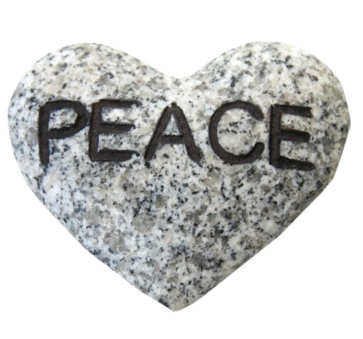 Hjerte i granitt peace