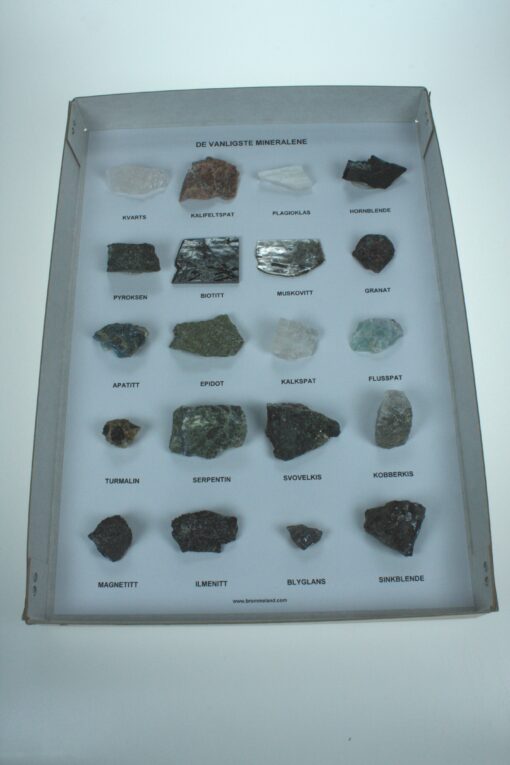 Norske mineraler på brett N°04