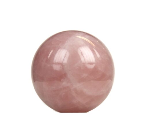 Polert rosa kvarts kule  40mm.